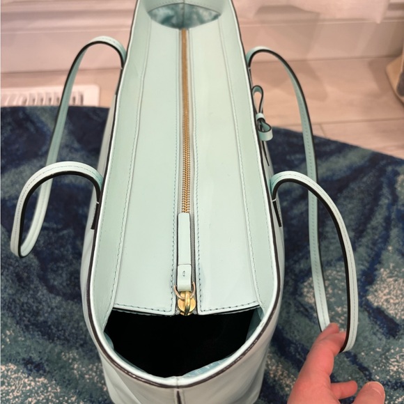 Sky Blue Mint Large Leather Purse with Bow - Kate Spade - Picture 6 of 7